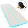 vidaXL Aufblasbare Gymnastikmatte mit Pumpe 800x100x10 cm PVC Gr&uuml;n