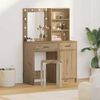 vidaXL Schminktischset mit LED 2 pcs Artisan-Eiche Holzwerkstoff