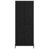 vidaXL Highboard Schwarz Eichen-Optik 69,5 x 34 x 180 cm Holzwerkstoff