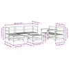 vidaXL 7-tlg. Garten-Lounge-Set Massivholz Douglasie