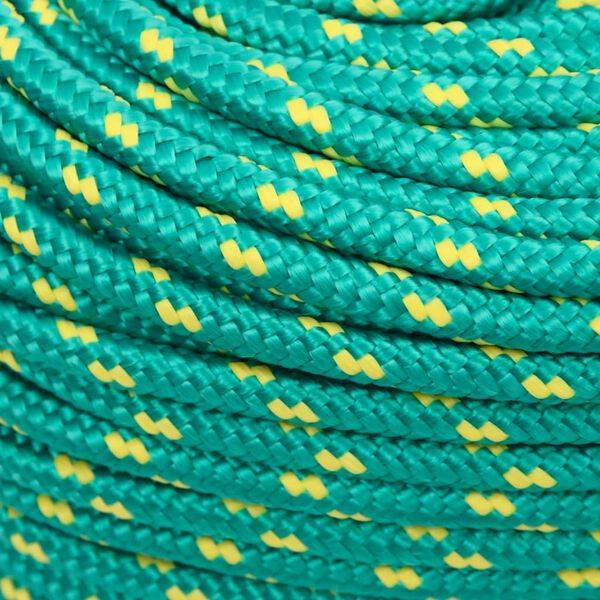 vidaXL Bootsseil Gr&uuml;n 8 mm 100 m Polypropylen