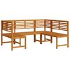 vidaXL Gartenb&auml;nke Set 3 stk. Braun Massivholz Akazie