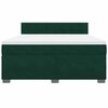 vidaXL Boxspringbett mit Matratze Dunkelgr&uuml;n 180x200 cm Samt