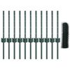 vidaXL Zaun mit Pfosten Gr&uuml;n 0,4 x 25 m Stahl