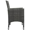 vidaXL 3-tlg. Bistro-Set Poly Rattan und Hartglas Grau