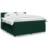 vidaXL Boxspringbett mit Matratze Dunkelgr&uuml;n 180x200 cm Samt