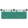 vidaXL H&auml;ngevorderseite Wandmontiert T&uuml;rkis 150 x 55 x 7 cm Samt
