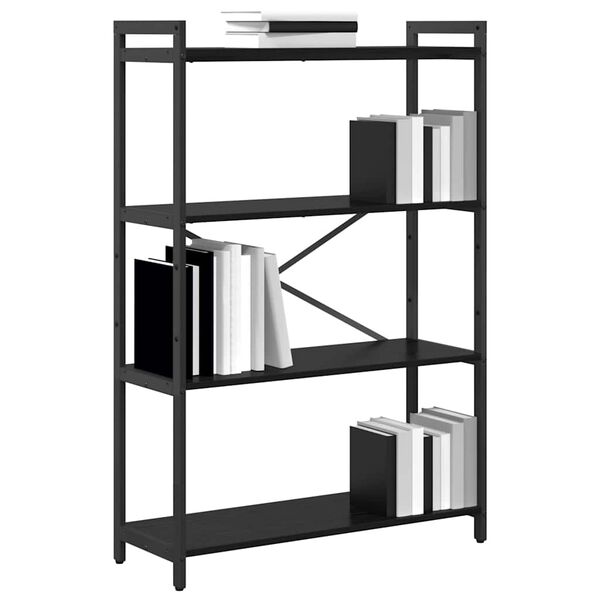 vidaXL B&uuml;cherregal Schwarz Eichen-Optik 80 x 30 x 120 cm Holzwerkstoff