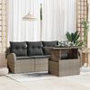 vidaXL Gartensofa-set mit Kissen 5 pcs Grau Poly-Rattan