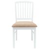 vidaXL Esszimmerst&uuml;hle 2 pcs Wei&szlig; 50 x 52,5 x 91 cm Massives Gummiholz