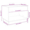 vidaXL Couchtisch mit Infinity-LED Schwarz 70x50x50 cm