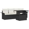 vidaXL Gartensofa-set 5 Stk. Schwarz [Synthetisch]: Poly Rattan