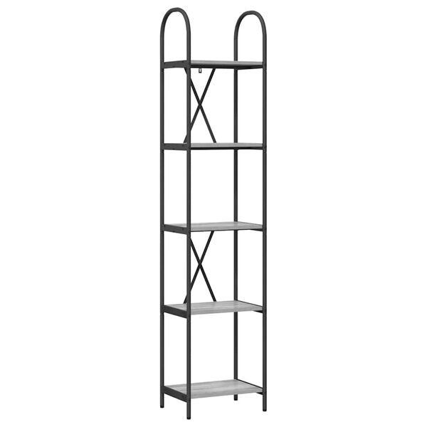 vidaXL B&uuml;cherregal Graues Sonoma 40 x 30 x 183 cm Holzwerkstoff