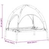 vidaXL Hundebett Schwarz 62 x 48 x 61 cm Stahl