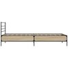 vidaXL Bettgestell Sonoma-Eiche 100x200 cm Holzwerkstoff und Metall