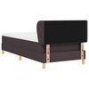 vidaXL Boxspringbett mit Matratze Dunkelbraun 90 x 200 cm Stoff
