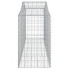 vidaXL Gabione mit Hochbogen 200x50x80/100 cm Verzinktes Eisen