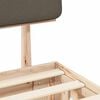 vidaXL Bettgestell mit gepolstertem Kopfteil Taupe 90 x 190 cm
