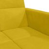vidaXL Schlafsofa 2-Sitzer mit Fu&szlig;hocker Gelb Samt