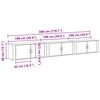 vidaXL Wand-TV-Schrank Set Wandmontiert 3 pcs Schwarz Eichen-Optik