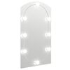 vidaXL Spiegel mit LED-Leuchten 90x45 cm Glas Bogenf&ouml;rmig