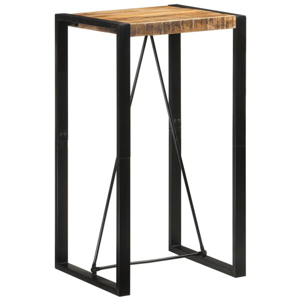 vidaXL Bartisch 60x55x110 cm Massives Raues Mangoholz