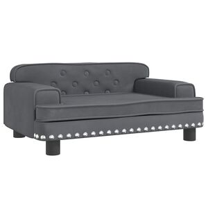 vidaXL Kindersofa Dunkelgrau 70x45x30 cm Samt