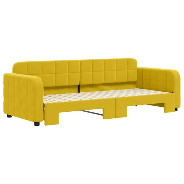vidaXL Tagesbett Ausziehbar Gelb 80x200 cm Samt
