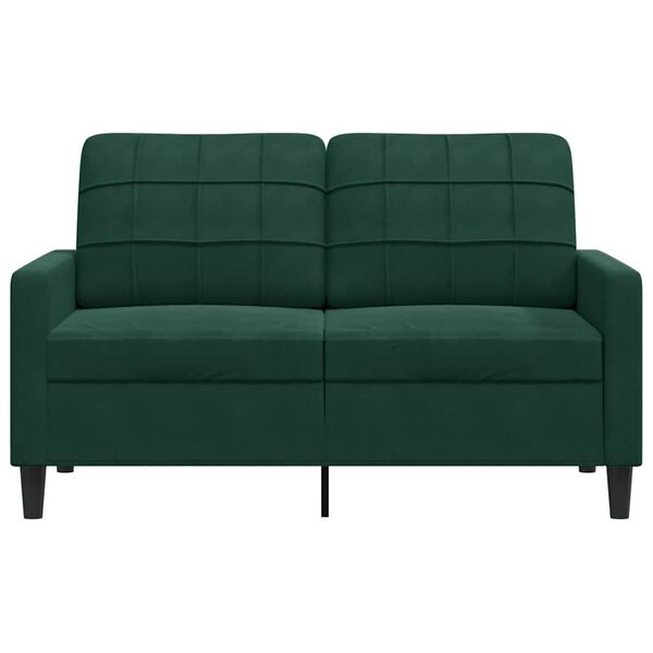 vidaXL 2-Sitzer-Sofa Dunkelgr&uuml;n 120 cm Samt