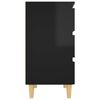 vidaXL Sideboard Hochglanz-Schwarz 60x35x69 cm Holzwerkstoff