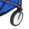 vidaXL Klappbarer Handwagen mit Sonnendach Stahl Blau