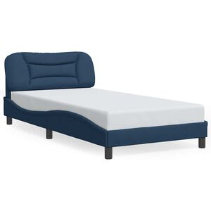 vidaXL Bettgestell ohne Matratze "Hvar" Blau 100x200 cm Stoff