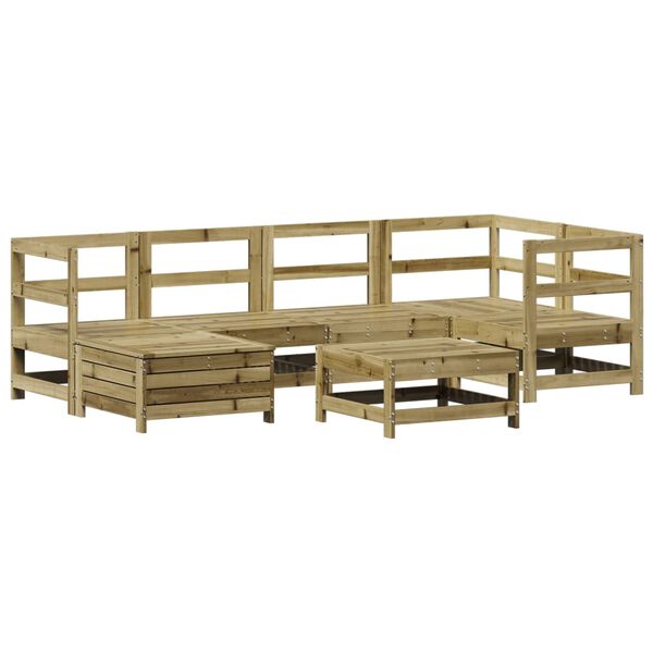 vidaXL 7-tlg. Garten-Sofagarnitur Kiefernholz Impr&auml;gniert
