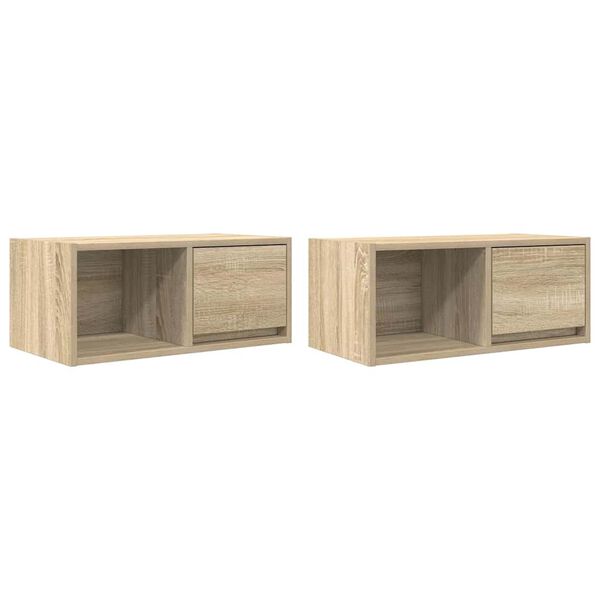 vidaXL TV-Schr&auml;nke 2 Stk. Sonoma-Eiche 60x31x25,5 cm Holzwerkstoff