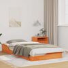 vidaXL Bodenbettgestell Wachsbraun 80 x 200 cm Massivholz Kiefer