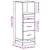 vidaXL Badschrank Braun Eichen-Optik 35x37,5x100 cm Holzwerkstoff