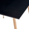 vidaXL Esstisch Schwarz und Eichefarben 80,5x80,5x73 cm MDF