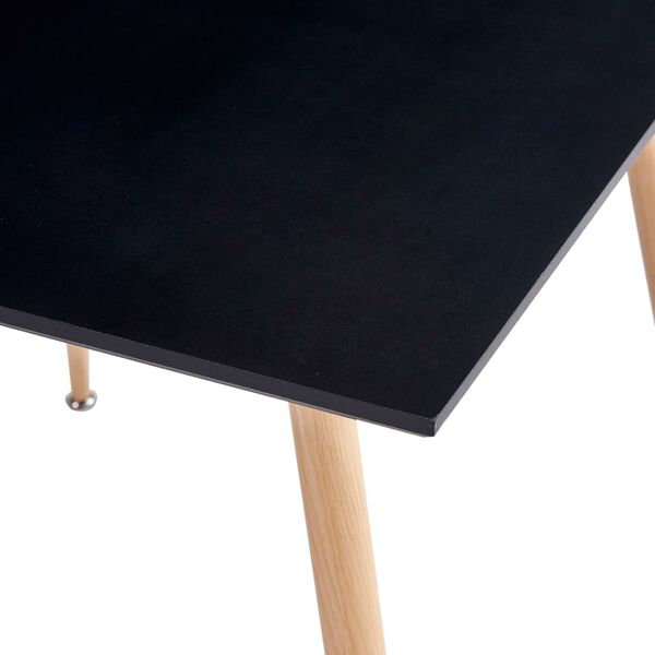 vidaXL Esstisch Schwarz und Eichefarben 80,5x80,5x73 cm MDF