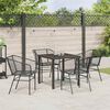vidaXL Garten Essgruppe 5 pcs Schwarz Poly-Rattan
