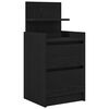vidaXL Nachttische mit 2 Schubladen 2 Stk. Schwarz 38x34x80 cm