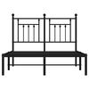 vidaXL Bettgestell mit Kopfteil Metall Schwarz 120x190 cm