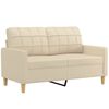 vidaXL 4-tlg. Sofagarnitur mit Kissen Creme Stoff