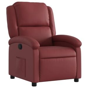 vidaXL Relaxsessel Weinrot Kunstleder