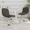 vidaXL Esszimmerst&uuml;hle 2 Stk. Drehbar Taupe Stoff