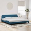 vidaXL Bettgestell "Dover" Blau 200x200 cm Samt