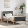 vidaXL Bettgestell Braun und Dunkelgrau 100 x 200 cm Massivholz Kiefer