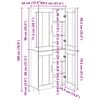 vidaXL Highboard Schwarz Eichen-Optik 69,5 x 34 x 180 cm Holzwerkstoff