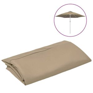 vidaXL Ersatzbezug f&uuml;r Sonnenschirm Taupe 300 cm
