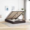vidaXL Ottoman-Bett ohne Matratze Dunkelbraun 140x190 cm Stoff