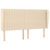 vidaXL Boxspringbett mit Matratze Creme 200x200 cm Stoff